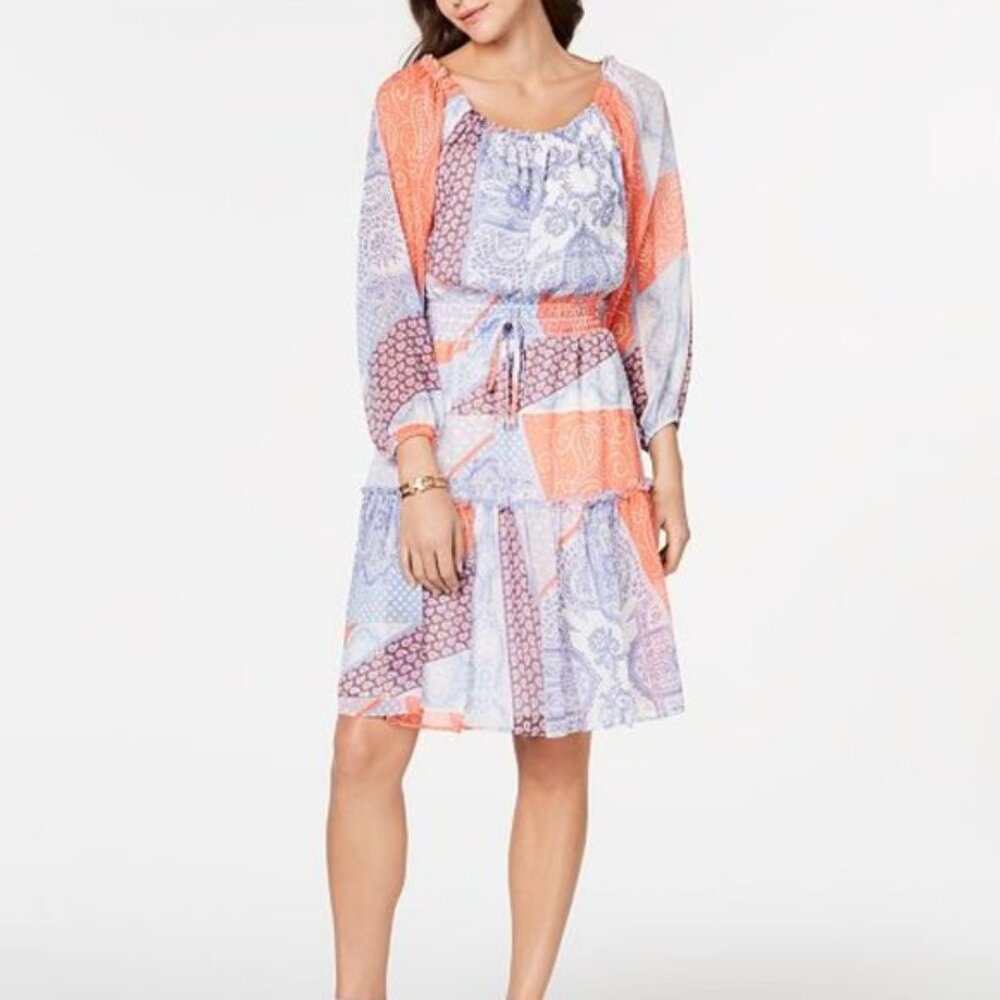 Tommy Hilfiger Patchwork Print Ruffled Multicolor… - image 2